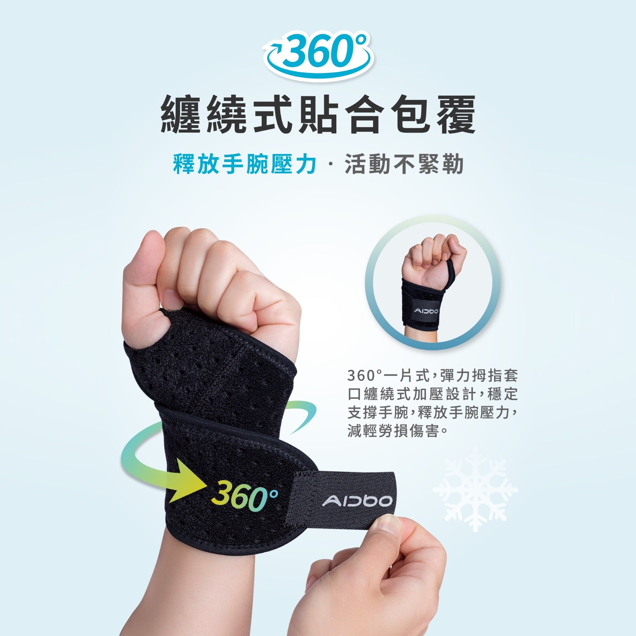 AirSkin 涼感拇指纏繞式護腕